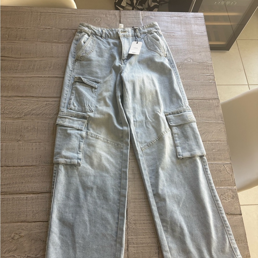 Forever 21 Denim Cargo Pants